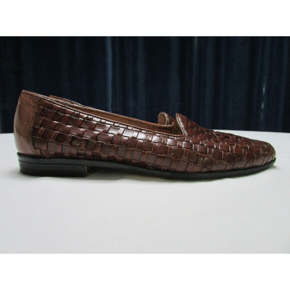 Vintage Trotters Liz Woven Leather Loafer Flats  Brown Women's Size 6.5 N 58-580 - Picture 2 of 11